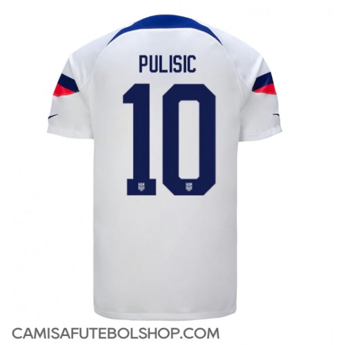 Camisa de time de futebol Estados Unidos Christian Pulisic #10 Replicas 1º Equipamento Mundo 2022 Manga Curta